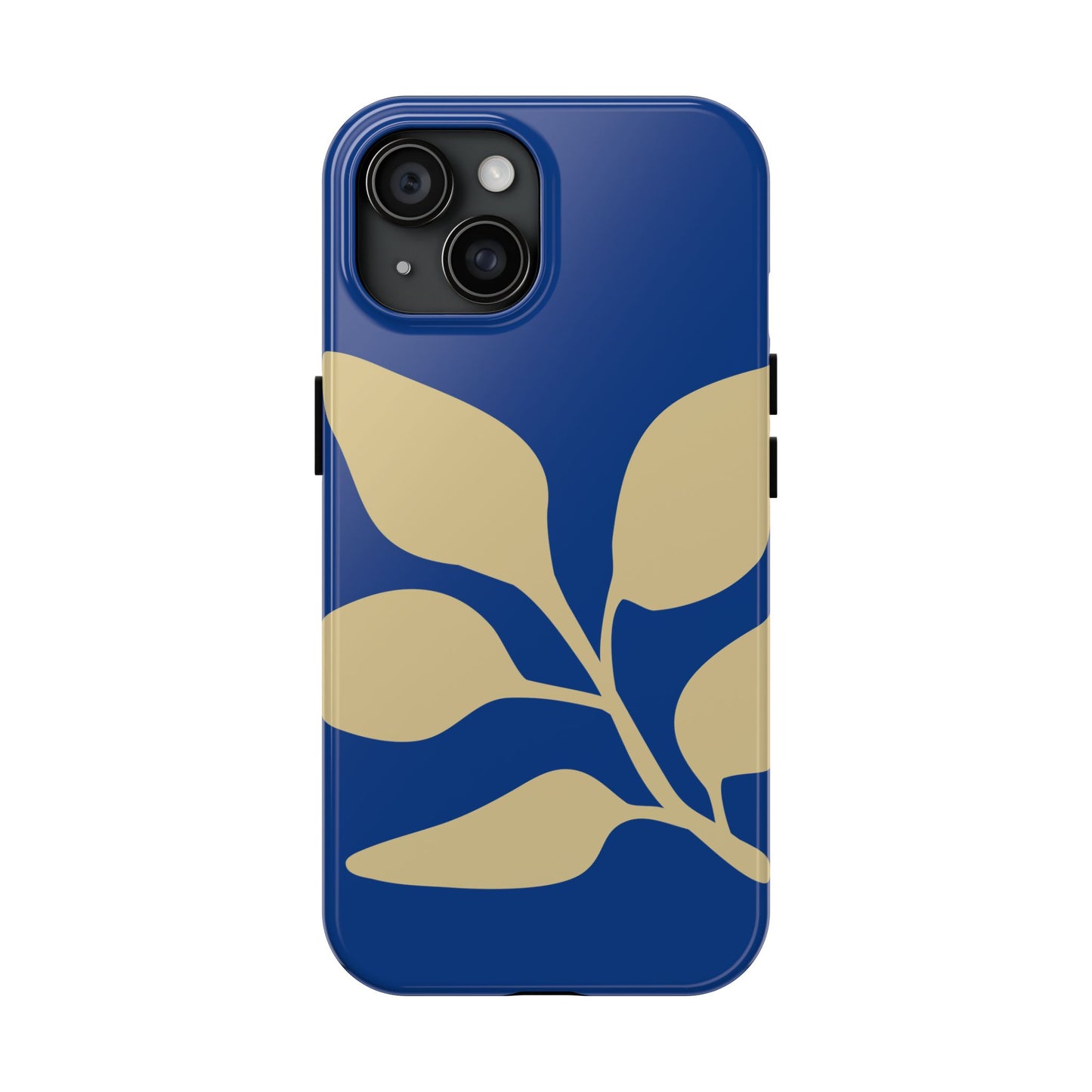 Stylish Tough Phone Cases for Protection and Flair, Floral Design, Gift for Her, Phone Accessories, Blue and Gold Case
